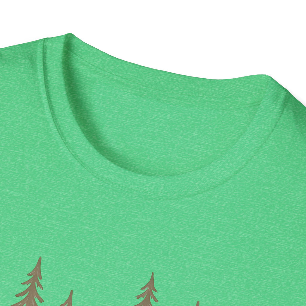 Camping Tent Tee — Minimal Lakeside Campfire Graphic T-Shirt