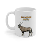 Gemsbok Oryx Coffee Mug – 11oz Ceramic Mug for Animals With Facts Series 1 Gifts