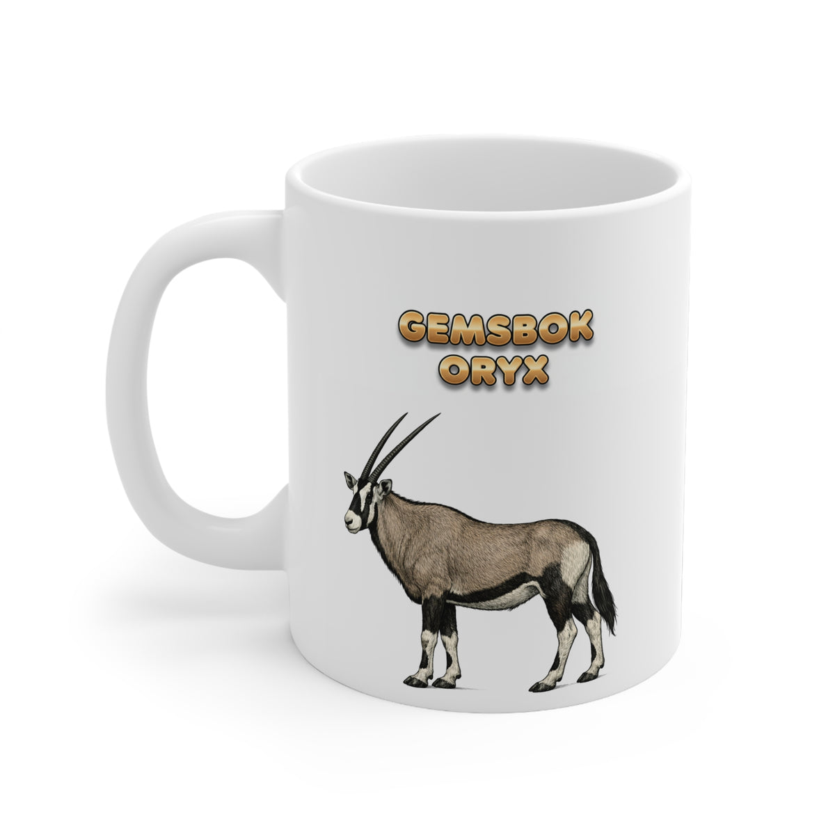 Gemsbok Oryx Coffee Mug – 11oz Ceramic Mug for Animals With Facts Series 1 Gifts