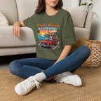 Big Vibes Only Beach Cruise T-Shirt — "Tiny but Cruising, Big Vibes Only" Retro Beach Dog Graphic