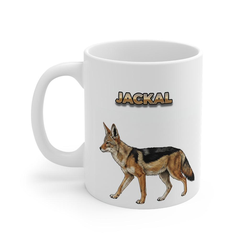 Jackal Coffee Mug – 11oz Ceramic Mug for Animals With Facts Series 1 Gifts