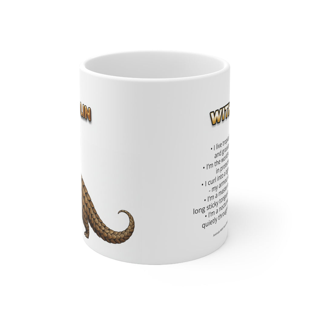 Pangolin Coffee Mug – 11oz Ceramic Mug for Animals With Facts Series 1 Gifts