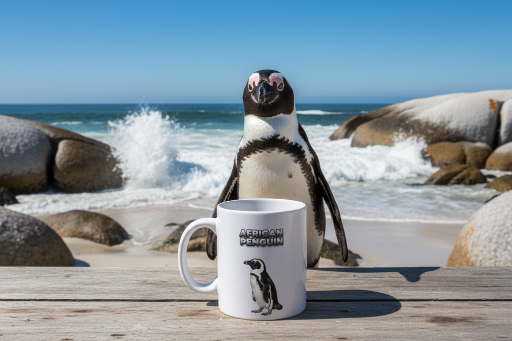 African Penguin Coffee Mug – 11oz Ceramic Mug for Animals With Facts Series 1 Gifts