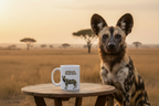 African Wild Dog Coffee Mug – 11oz Ceramic Mug for Animals With Facts Series 1 Gifts