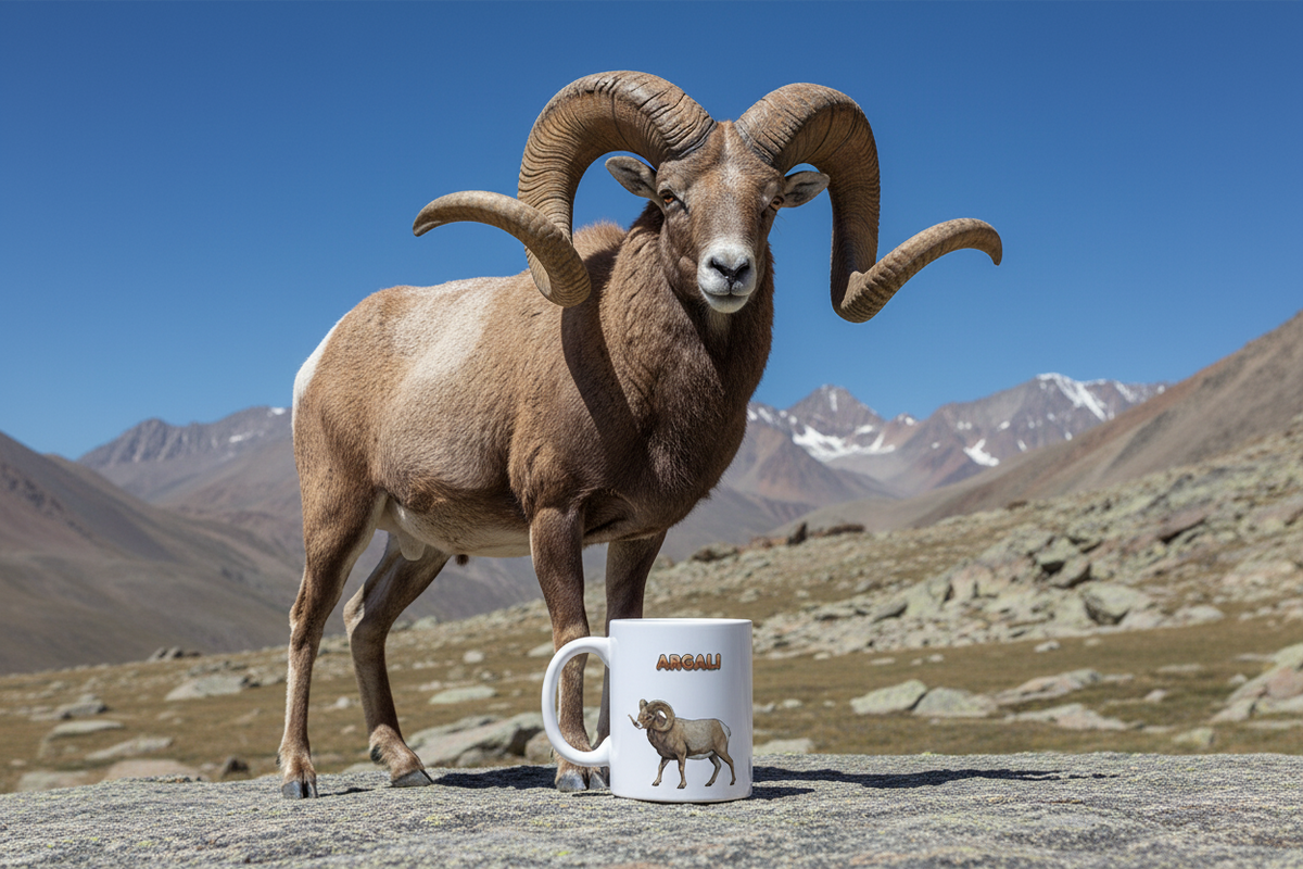 Argali Coffee Mug – 11oz Ceramic Mug for Animals With Facts Series 2 Gifts