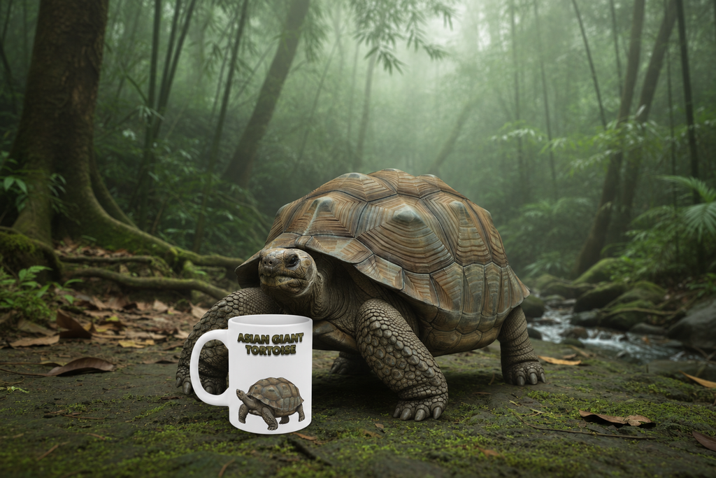 Asian Giant Tortoise Coffee Mug – 11oz Ceramic Mug for Animals With Facts Series 1 Gifts