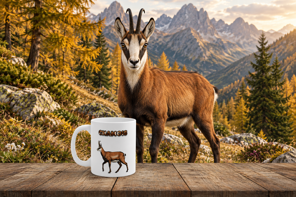 Chamois Coffee Mug – 11oz Ceramic Mug for Animals With Facts Series 3 Gifts