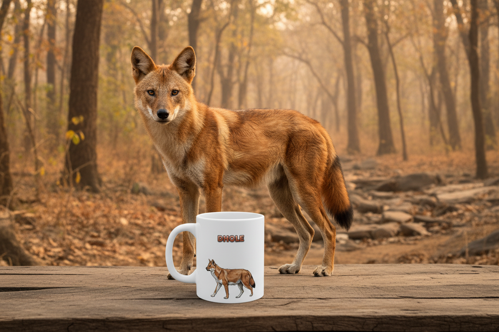 Dhole Coffee Mug – 11oz Ceramic Mug for Animals With Facts Series 2 Gifts