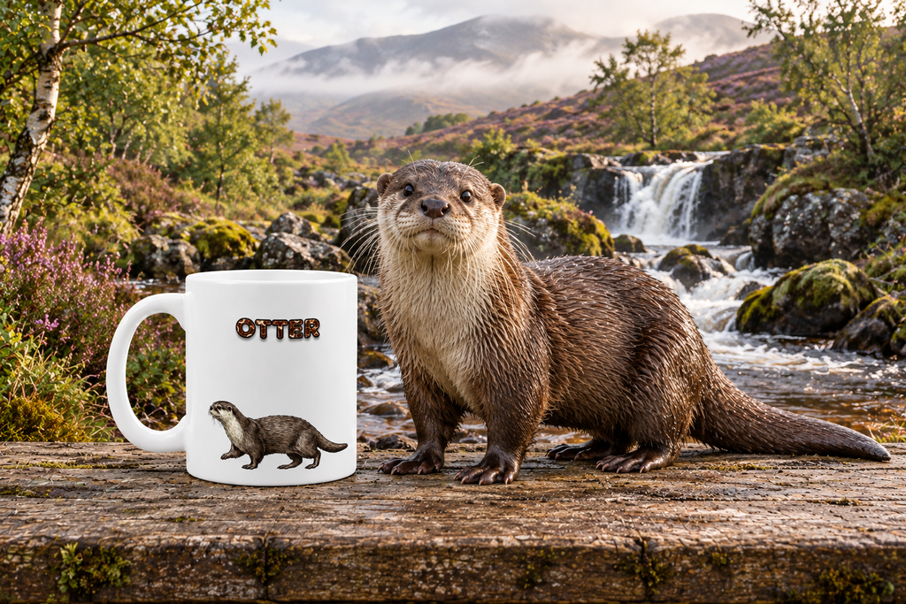 Otter Coffee Mug – 11oz Ceramic Mug for Animals With Facts Series 3 Gifts