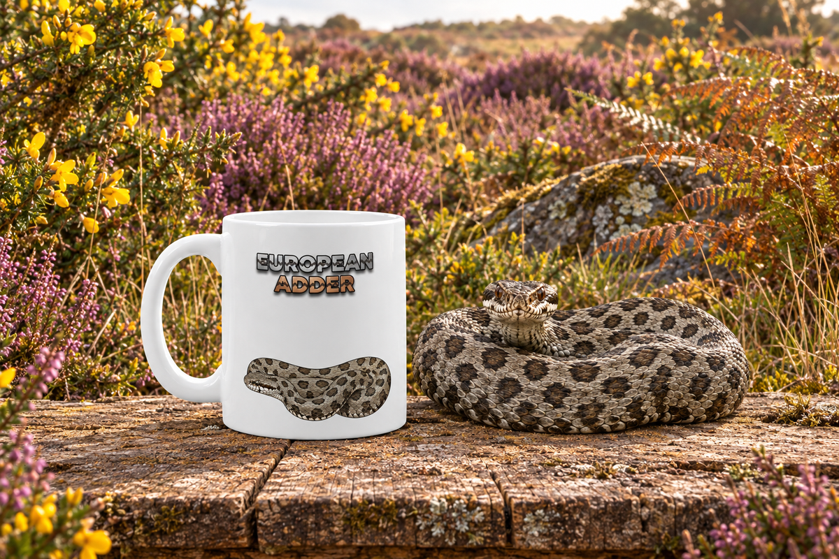 European Adder Coffee Mug – 11oz Ceramic Mug for Animals With Facts Series 3 Gifts