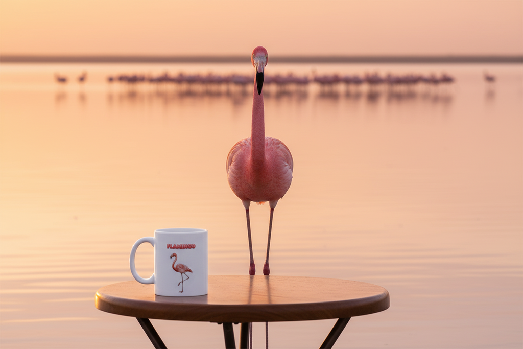 Flamingo Coffee Mug – 11oz Ceramic Mug for Animals With Facts Series 1 Gifts