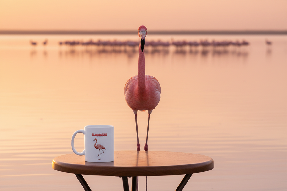 Flamingo Coffee Mug – 11oz Ceramic Mug for Animals With Facts Series 1 Gifts