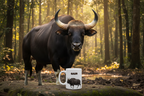 Gaur Coffee Mug – 11oz Ceramic Mug for Animals With Facts Series 2 Gifts