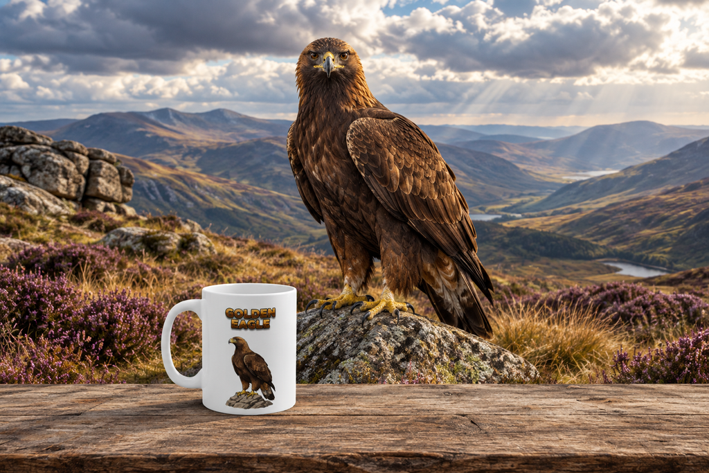 Golden Eagle Coffee Mug – 11oz Ceramic Mug for Animals With Facts Series 3 Gifts