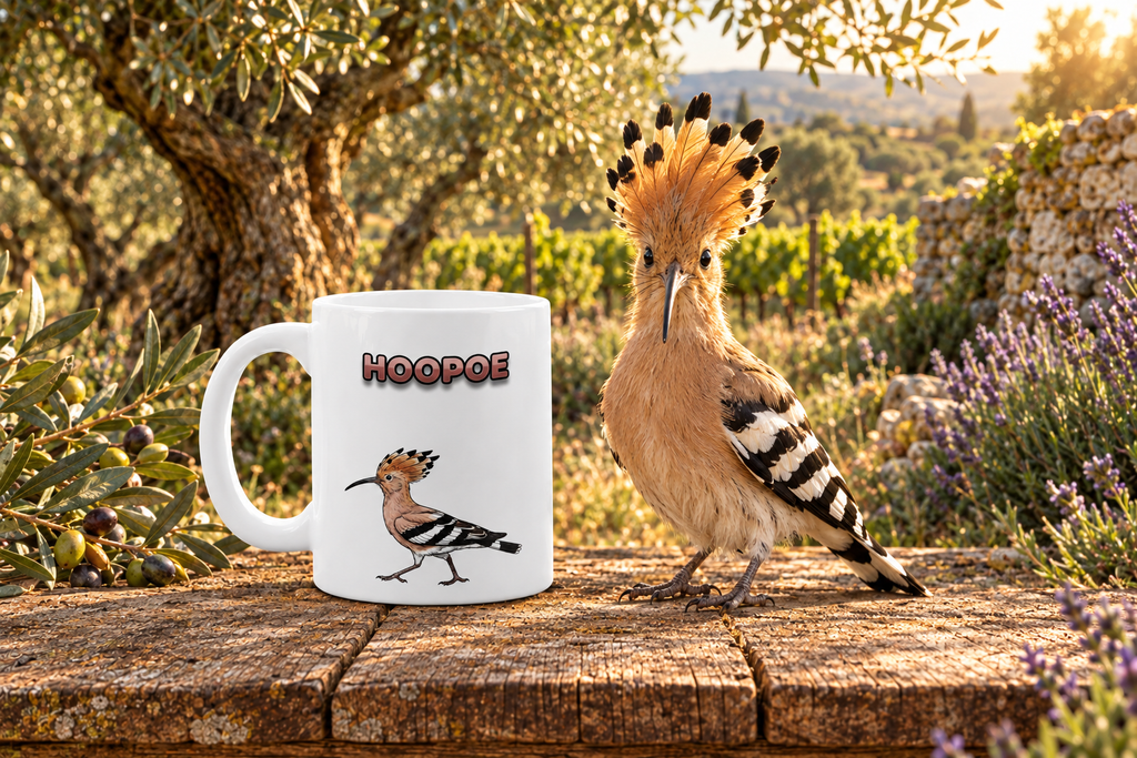 Hoopoe Coffee Mug – 11oz Ceramic Mug for Animals With Facts Series 3 Gifts