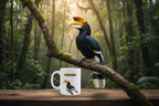 Hornbill Coffee Mug – 11oz Ceramic Mug for Animals With Facts Series 2 Gifts