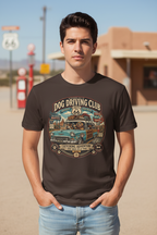The Dog Driving Club T‑Shirt — Route 66 Retro Pet Road Trip Tee