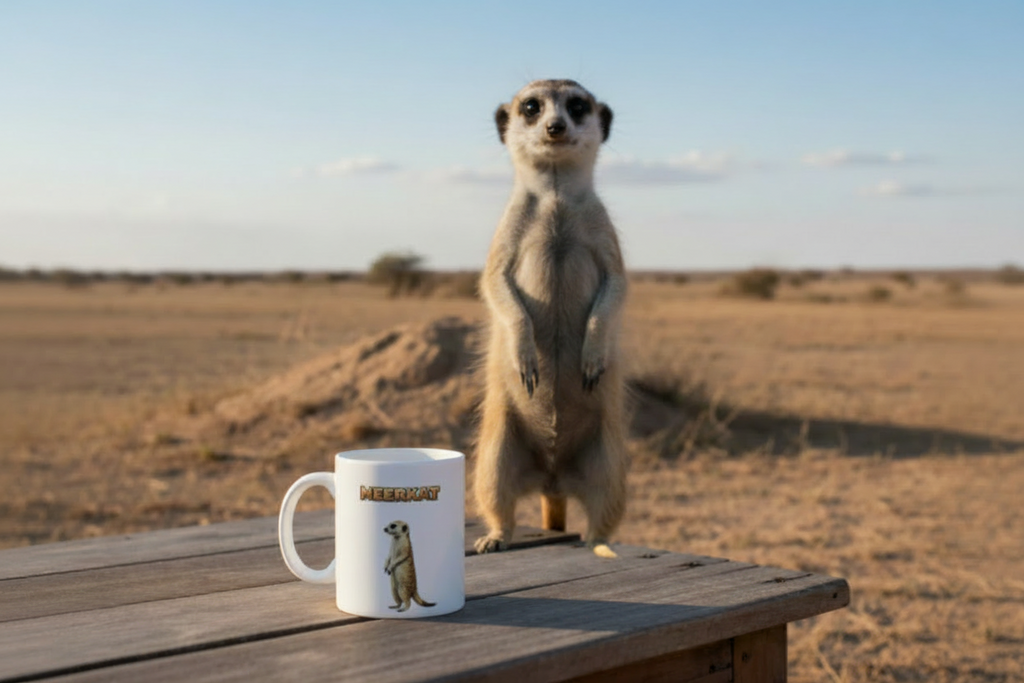 Meerkat Coffee Mug – 11oz Ceramic Mug for Animals With Facts Series 1 Gifts