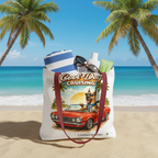 Cool Dog Cruising Tote Bag — Retro Convertible Beach Dog Beach Tote