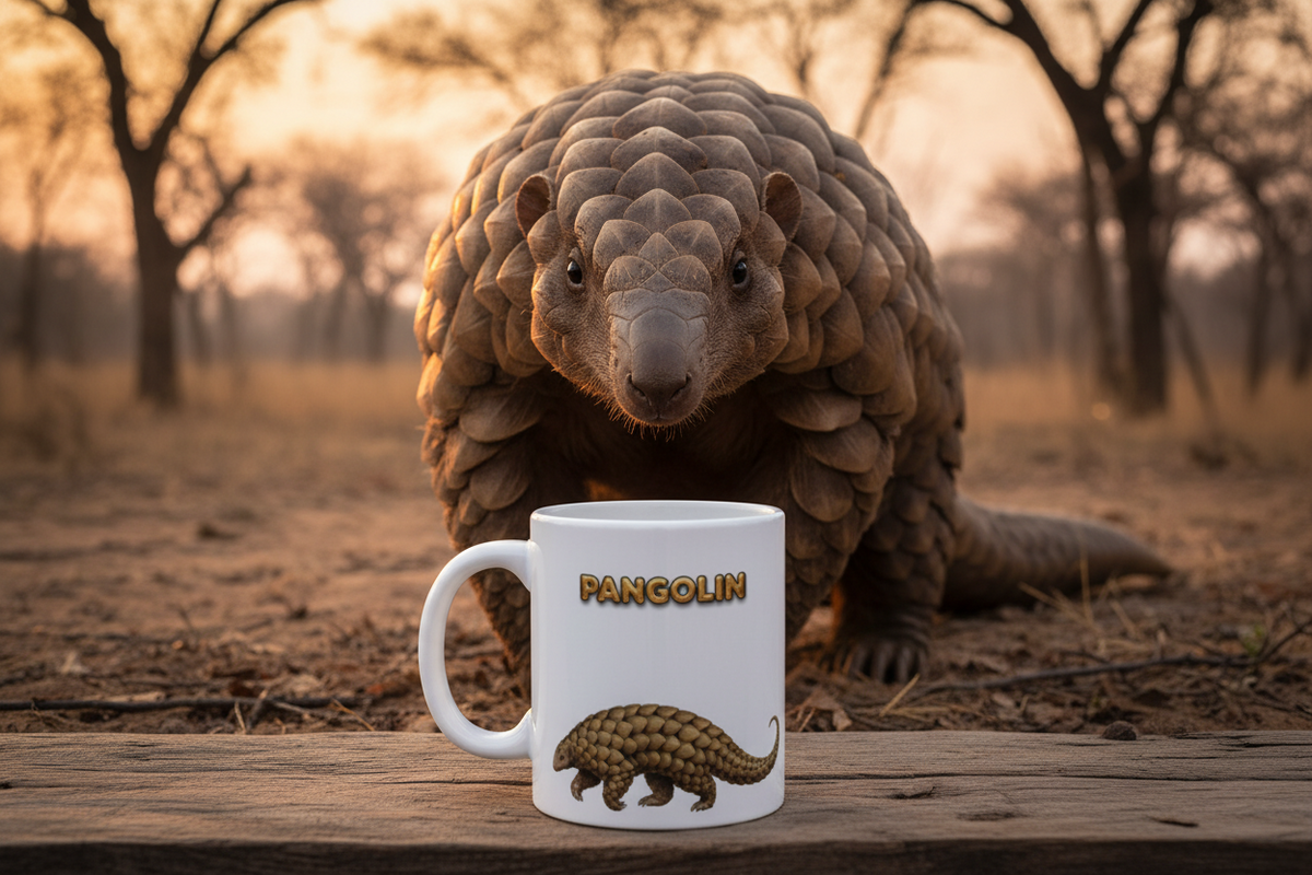 Pangolin Coffee Mug – 11oz Ceramic Mug for Animals With Facts Series 1 Gifts