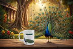 Peacock Coffee Mug – 11oz Ceramic Mug for Animals With Facts Series 2 Gifts