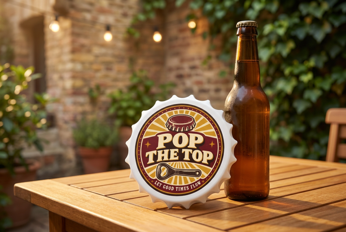 Pop The Top Bottle Opener
