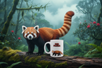 Red Panda Coffee Mug – 11oz Ceramic Mug for Animals With Facts Series 2 Gifts