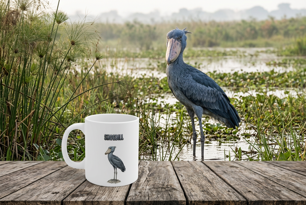 Shoebill Coffee Mug – 11oz Ceramic Mug for Animals With Facts Series 1 Gifts