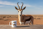 Springbok Coffee Mug – 11oz Ceramic Mug for Animals With Facts Series 1 Gifts