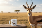 Thomson's Gazelle Coffee Mug – 11oz Ceramic Mug for Animals With Facts Series 1 Gifts