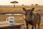 Warthog Coffee Mug – 11oz Ceramic Mug for Animals With Facts Series 1 Gifts