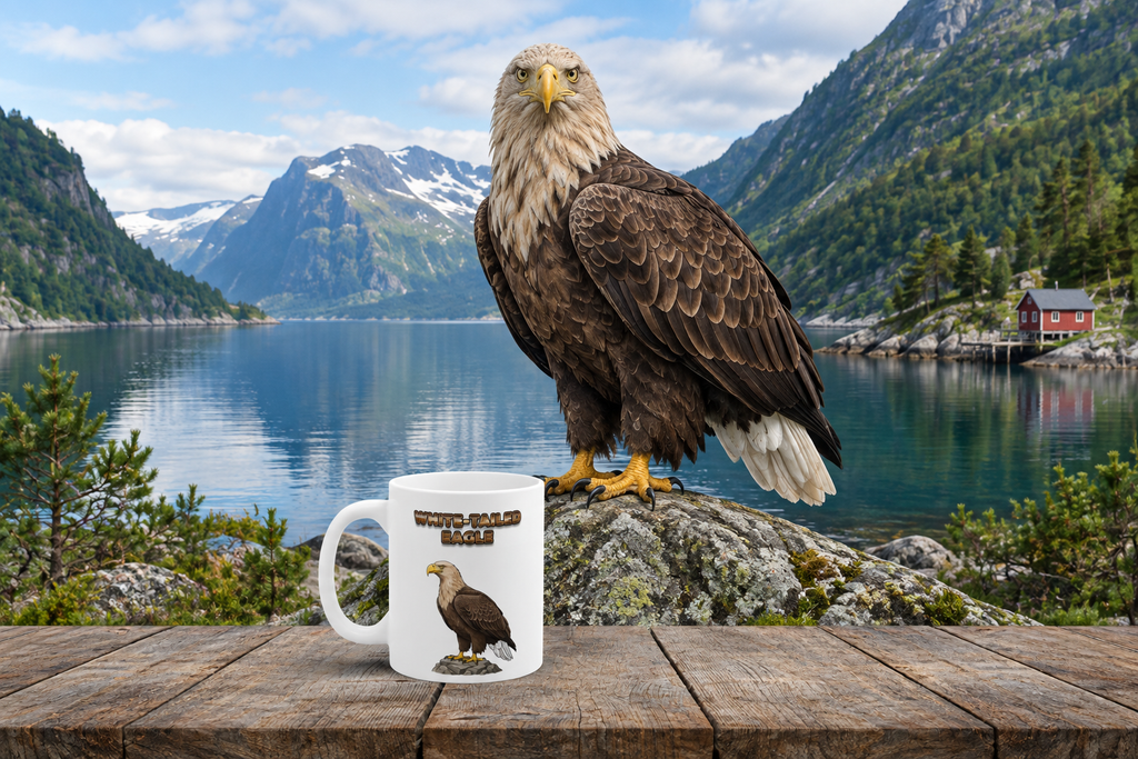 White-tailed Eagle Coffee Mug – 11oz Ceramic Mug for Animals With Facts Series 3 Gifts