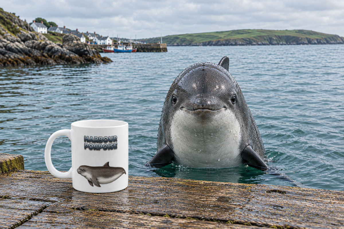 Harbour Porpoise Coffee Mug – 11oz Ceramic Mug for Animals With Facts Series 3 Gifts