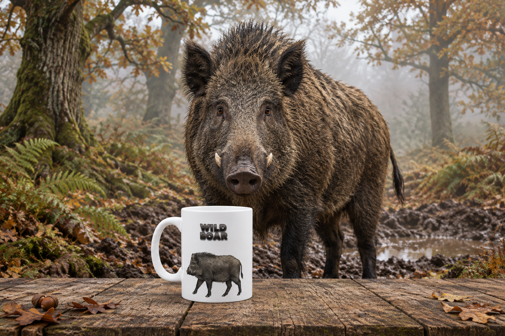 Wild Boar Coffee Mug – 11oz Ceramic Mug for Animals With Facts Series 3 Gifts