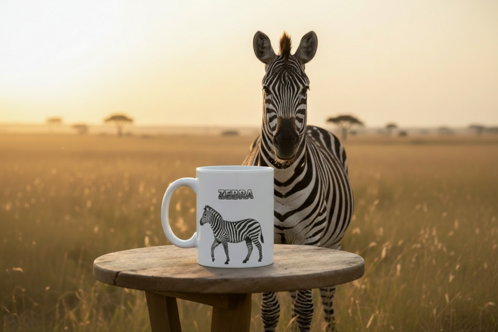 Zebra Coffee Mug – 11oz Ceramic Mug for Animals With Facts Series 1 Gifts